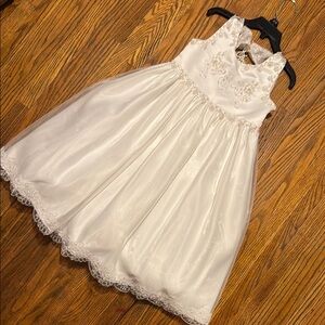 Elegant White Kids Flower girl Dress